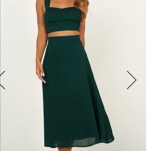 ShowPo Primrose Two Piece Set In Emerald